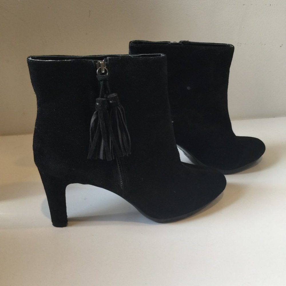 Anne Klein Black Suede Booties, 11